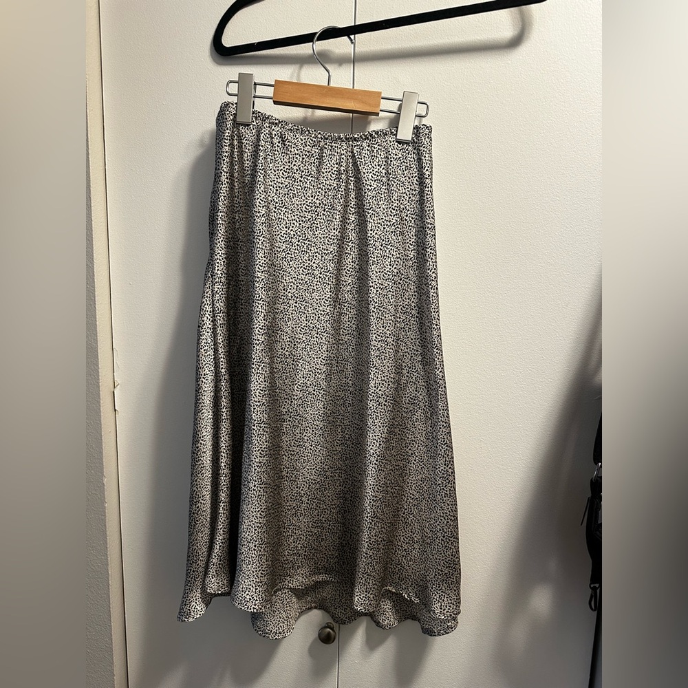 Midi silk skirt